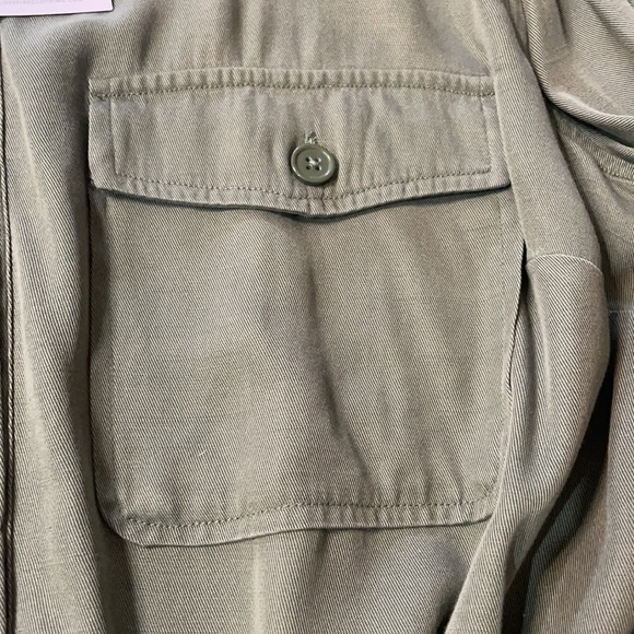 Love, Fire Tencil Olive Cargo Desert Shirt Jacket - Picture 4 of 8